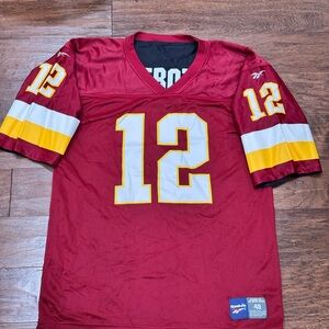 VTG Gus Frerotte #12 Washington Redskins Reebok Black Reversible Jersey Mens 48